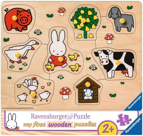 Nijntje op de Boerderij Puzzel (8 stukjes) | Ravensburger -, Kinderen en Baby's, Speelgoed | Houten speelgoed, Nieuw, Verzenden