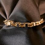 Bicolor gouden magnum schakel armband | 22 cm (witgoud), Sieraden, Tassen en Uiterlijk, Armbanden, Ophalen of Verzenden, Gebruikt