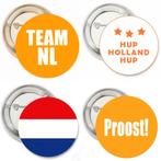 NL button set 4-delig, Hobby en Vrije tijd, Feestartikelen, Verzenden, Nieuw, Versiering, Oranje of Koningsdag