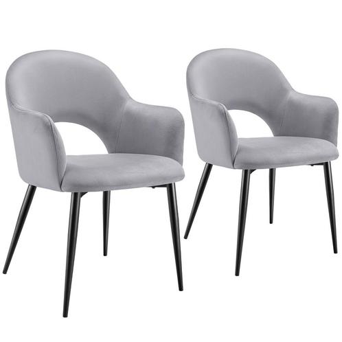 Eetkamerstoel Sachel, fluweellook, gestoffeerd, 120 kg - lic, Huis en Inrichting, Stoelen, Verzenden