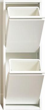 Prullenbak 2 vakken - Afvalemmer 30 Liter-Metaal-33x25x93cm, Ophalen, 50 tot 75 cm, Nieuw, 20 tot 30 liter