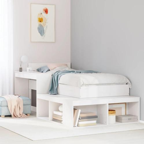 vidaXL Nachtkastje met bureau 232x112x75 cm massief, Huis en Inrichting, Slaapkamer | Nachtkastjes, Nieuw, Hout, Verzenden