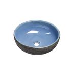 Waskom Sapho Priori Rond 41x15 cm Keramiek Decor Blauw /, Ophalen of Verzenden, Nieuw, Overige typen