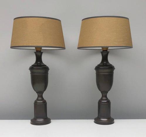 Tafellamp - Messing - Twee schemerlampen, Antiek en Kunst, Curiosa en Brocante