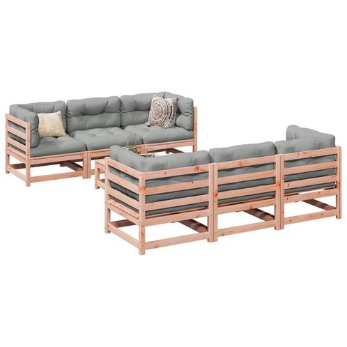 vidaXL 7-delige Loungeset met kussens massief douglas, Tuin en Terras, Tuinsets en Loungesets, Loungeset, Nieuw, Verzenden