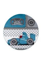 Rond Kindervloerkleed | Kids | Raceauto | Blauw | 160x160 cm, Verzenden, Nieuw