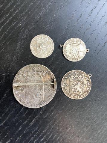 Nederland. Lot 4 Munten, 1758-1773 Ex montage munten (Zonder beschikbaar voor biedingen