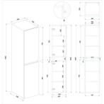 Wiesbaden Maris Kolomkast - 160x35x35cm - Mat Zwart, Ophalen of Verzenden, Nieuw