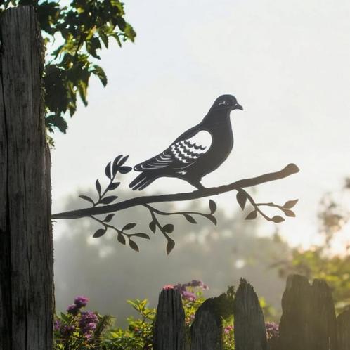 Tuindecoratie duif op een tak | 32.5 cm x 21.1 cm, Tuin en Terras, Tuinwanddecoratie, Verzenden