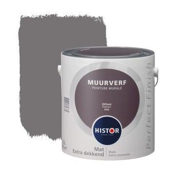 Histor Perfect Finish Muurverf Mat - Olifant 6936 - 2,5 L..., Doe-het-zelf en Verbouw, Verf, Beits en Lak, Verf, Overige kleuren