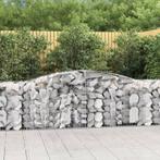 vidaXL Schanskorf gewelfd 400x50x80/100 cm gegalvaniseerd, Tuin en Terras, 100 cm of meer, Verzenden, Nieuw, Metaal