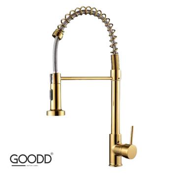 Nieuw Keukenkraan Gold Keuken kraan Goud uittrekbare uitloop beschikbaar voor biedingen