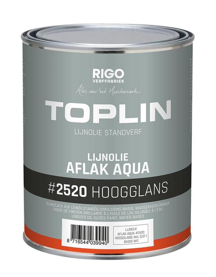 TOPLIN #2520 AQUA AFLAK HOOGGLANS (voorheen Aquamarijn LINOL, Doe-het-zelf en Verbouw, Verf, Beits en Lak, Nieuw, Ophalen of Verzenden