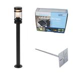 Buitenlamp zwart met grondpin en kabelmof 80cm IP44 - Gleam, Nieuw, Overige materialen, 50 tot 250 watt
