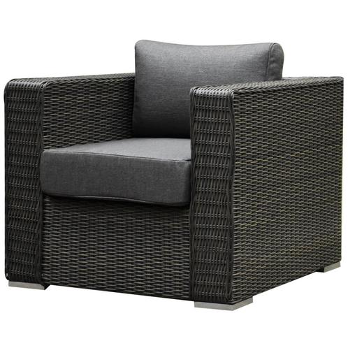 Matino premium lounge tuinstoel antraciet, Tuin en Terras, Tuinstoelen, Nieuw, Wicker, Ophalen of Verzenden