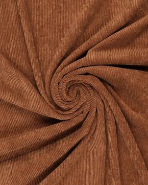 Polyester Corduroy Washed Stretch Bruin, Hobby en Vrije tijd, Stoffen en Lappen, Bruin, Nieuw