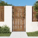 vidaXL Poort met bamboe-ontwerp 105x180 cm cortenstaal, Tuin en Terras, Verzenden, Nieuw