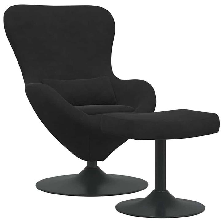 Fluwelen Eivormige Stoel | Retourdeal | Comfort & Stijl, Huis en Inrichting, Fauteuils, 50 tot 75 cm, Minder dan 75 cm, Nieuw