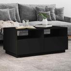vidaXL Salontafel met LED-verlichting 90x49x40 cm zwart, Huis en Inrichting, Tafels | Salontafels, Verzenden, Nieuw, Overige houtsoorten