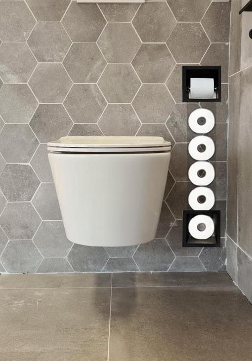 Sani Royal Inbouw WC Reserve Rolhouder met 1 Houder RVS Mat, Doe-het-zelf en Verbouw, Sanitair