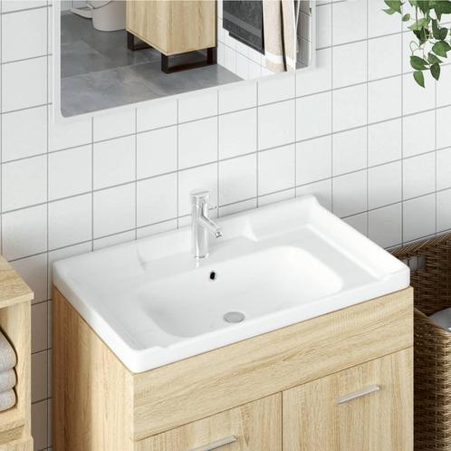 vidaXL Wastafel rechthoekig 91,5x48x23 cm keramiek wit, Doe-het-zelf en Verbouw, Sanitair, Nieuw, Verzenden