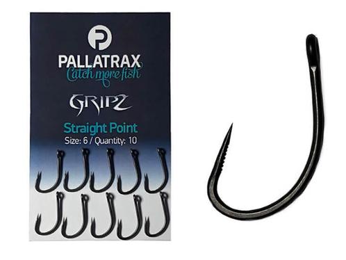 Gripz Straight Point Karperhaken 10 st. Pallatrax, Watersport en Boten, Hengelsport | Karpervissen, Haak, Nieuw, Verzenden