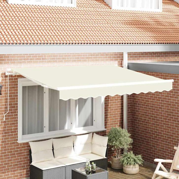 vidaXL Vervangingsdoek voor zonnescherm Crème 350 x 200 cm, Tuin en Terras, Zonneschermen, Nieuw, Verzenden