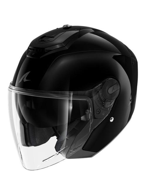 Shark RS Jet Blank - Zwart, Motoren, Kleding | Motorhelmen, S, Shark, Jethelm, Verzenden