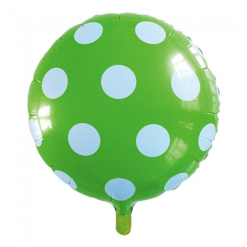 Helium Ballon Stippen Lichtgroen 45cm leeg, Hobby en Vrije tijd, Feestartikelen, Nieuw, Verzenden
