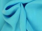 Chiffon stof - Aqua blauw - Per 15 of 50 meter, 200 cm of meer, Nieuw, Blauw, Polyester
