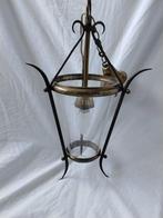 Lamp - Italiaanse hanglamp Messing - ijzer - glas, Antiek en Kunst