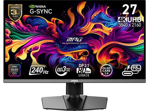 Msi - Ultra HD 4K Gaming Monitor - 26.5 inch, Computers en Software, Monitoren, Overige typen, In hoogte verstelbaar, Nieuw, Minder dan 1 ms