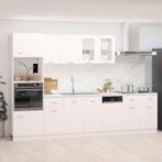 vidaXL 7-delige Keukenkastenset Lyon bewerkt hout wit, Huis en Inrichting, Keuken | Keukenelementen, Verzenden, Nieuw, Wit