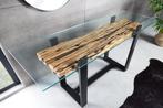 Design consoletafel BARRACUDA 150cm gerecycled teakglas, Huis en Inrichting, Ophalen of Verzenden, Nieuw