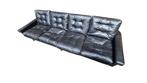 Sofa - Kalfsleer - Lederen bank met twee fauteuils