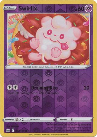 Swirlix 067/198 reverse holo Chilling Reign, Hobby en Vrije tijd, Verzamelkaartspellen | Pokémon, Losse kaart, Nieuw, Foil, Ophalen of Verzenden