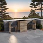 Aluminium wicker bistroset Hamburg - natuur, Tuin en Terras, Tuinsets en Loungesets, Verzenden, Nieuw