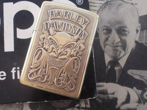 Zippo IX 1993 Harley-Davidson Demon DEVIL Brass Lighter, Verzamelen, Rookartikelen, Aanstekers en Luciferdoosjes