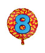 Kleurrijke Folieballon - 8 Jaar, Hobby en Vrije tijd, Feestartikelen, Verzenden, Nieuw, Feestartikel