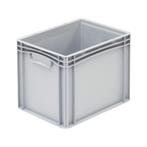 Euronorm Bak 400x300x320 mm 30 liter Grijs Dichte Grepen, Verzenden