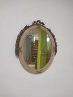 Spiegel - houtpasta, hars - Ovale spiegel, Antiek en Kunst, Curiosa en Brocante