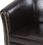 Chesterfield fauteuil - Donkerbruin - 70 x 58 x 71 cm, Huis en Inrichting, Stoelen, Verzenden, Nieuw