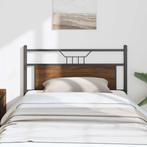 vidaXL Hoofdbord 107 cm bewerkt hout en staal bruin, Huis en Inrichting, Verzenden, Nieuw, Bruin, Hout
