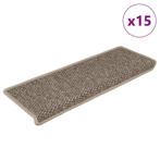 vidaXL Trapmatten zelfklevend 15 st sisal-look 65x21x4 cm, Verzenden, Nieuw