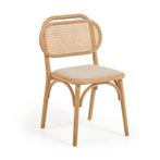 *WOONWINKEL* Kave Home Doriane Retro Webbing Stoel Naturel, Huis en Inrichting, Stoelen, Verzenden, Nieuw, Stof