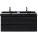 Dante Badmeubelset 120 cm - Black Oak - Wastafel Hardsteen, Ophalen of Verzenden, Nieuw