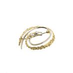 Bicolor gouden broche met diamant | 0,08 ct. (witgoud), Sieraden, Tassen en Uiterlijk, Broches, Gebruikt, Overige kleuren, Ophalen of Verzenden