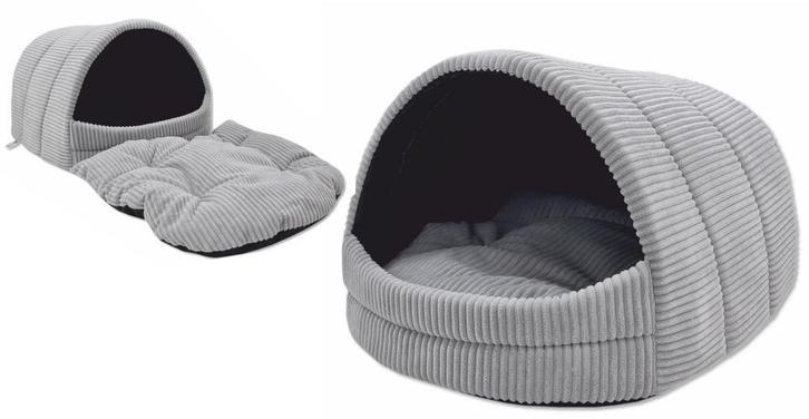 Hondenmand - hondencave - 45x49x36 cm - lichtgrijs, Dieren en Toebehoren, Hondenmanden, Nieuw, Ophalen of Verzenden