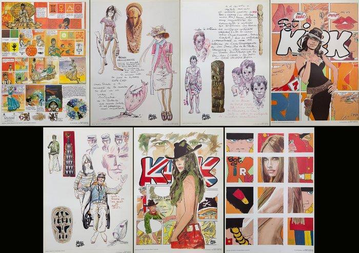 Pratt, Hugo - 8 Poster - Corto Maltese, Boeken, Strips | Comics