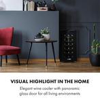 Klimaatkast Wijnkoeler Wijnkoelkast Drinkkoeler 52L Zwart, Witgoed en Apparatuur, Koelkasten en IJskasten, Zonder vriesvak, Refurbished